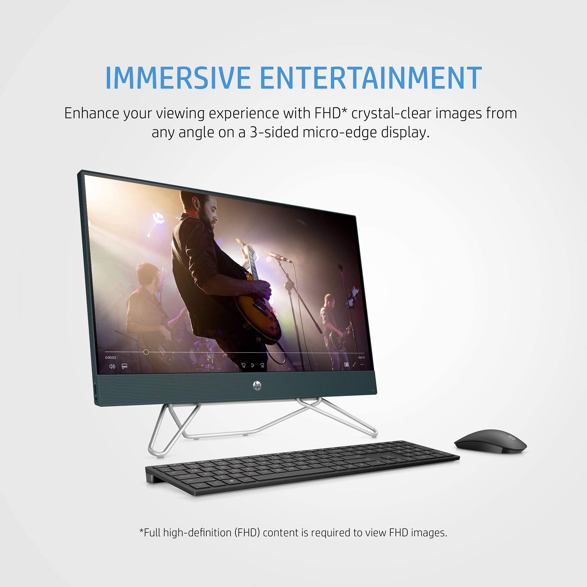 HP 24 -cb0025na Intel® Pentium® Silver J5040 60.5 cm (23.8″) 1920 x 1080 pixels All-in-One PC 4 GB DDR4-SDRAM 256 GB SSD Windows 11 Home Wi-Fi 5 (802.11ac) White image 11