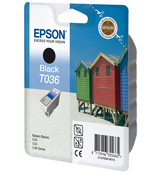 Epson T036 Black Ink Cartridge (Beach Huts)