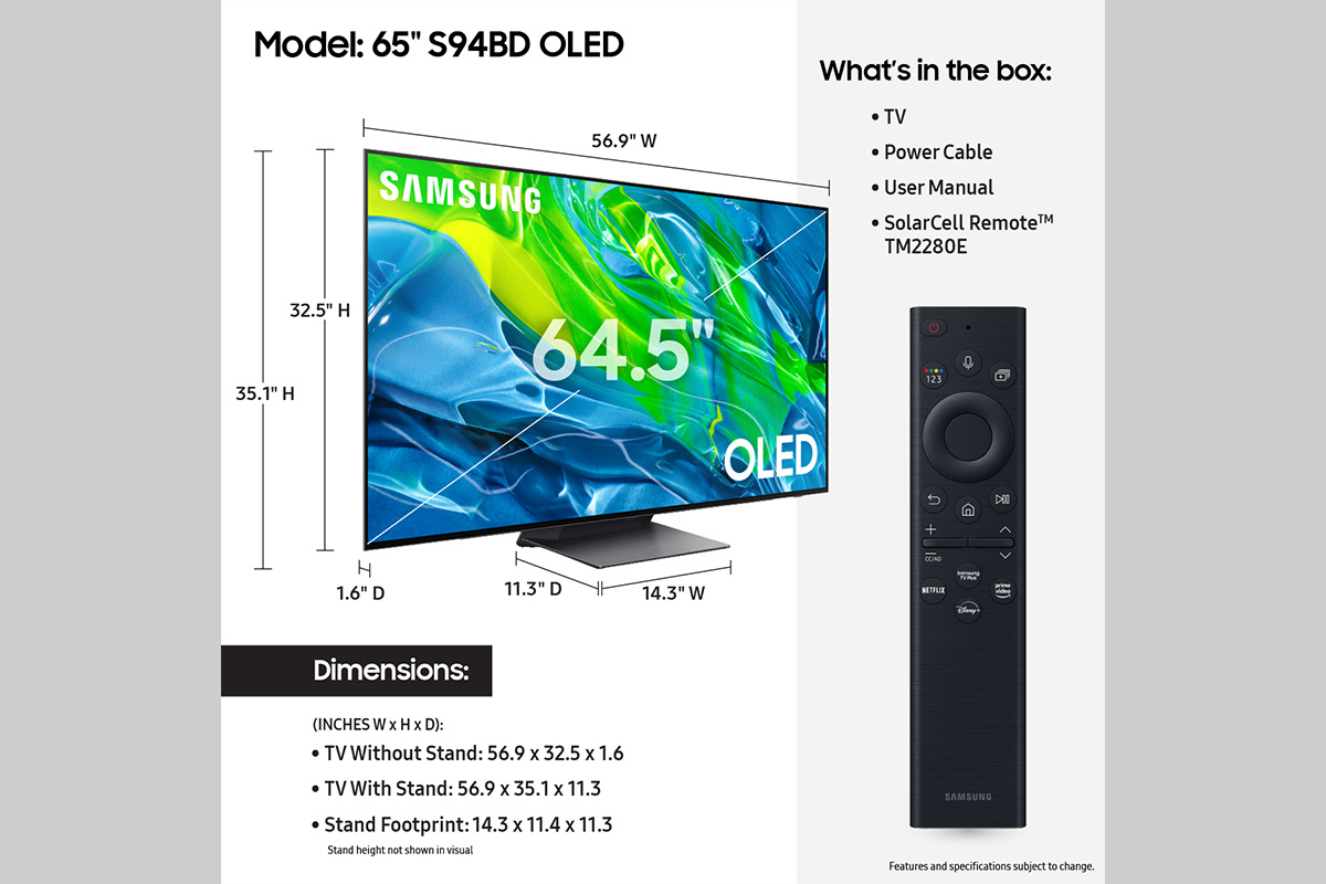 Samsung QN65S94BDF 163.8 cm (64.5") 4K Ultra HD Smart TV Wi-Fi Black – image 5
