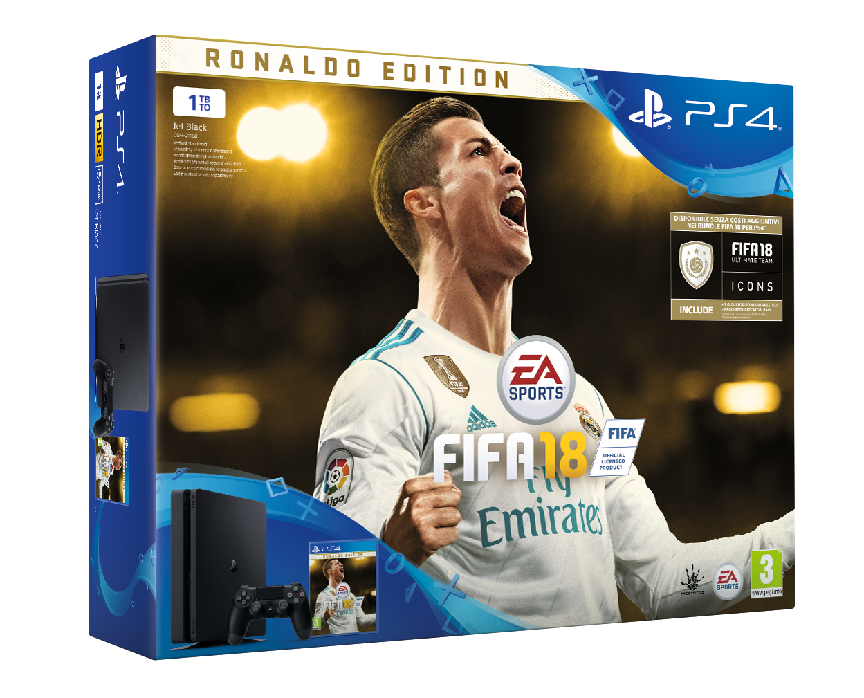 Sony Interactive Entertainment Play Station 4 + Fifa 18 Deluxe Ronaldo Edition