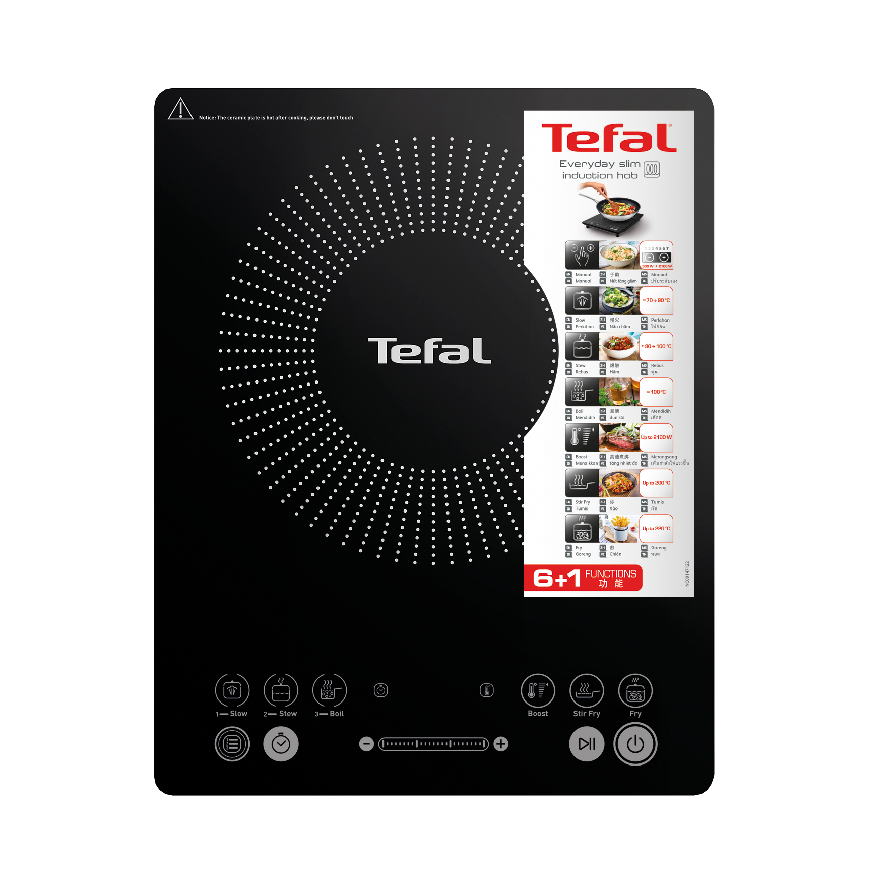 Tefal Everyday IH2108 hob Black Countertop Zone induction hob 1 zone(s) – image 4