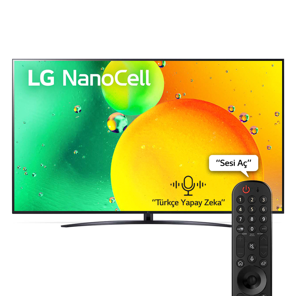 LG NanoCell 43NANO766QA TV-apparat 109,2 cm (43') 4K Ultra HD Smart-TV Wi-Fi Svart