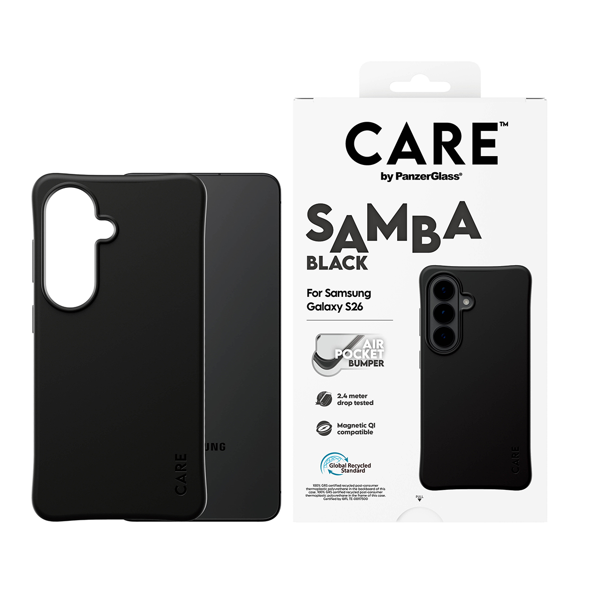 PanzerGlass CARE™ by PanzerGlass® Samba Case Black w. Qi Samsung Galaxy S26 – image 2