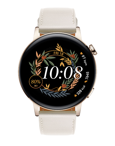 Watch huawei gt 3 pantalla amoled 1.3" 42mm resolución 466x466 color blanco