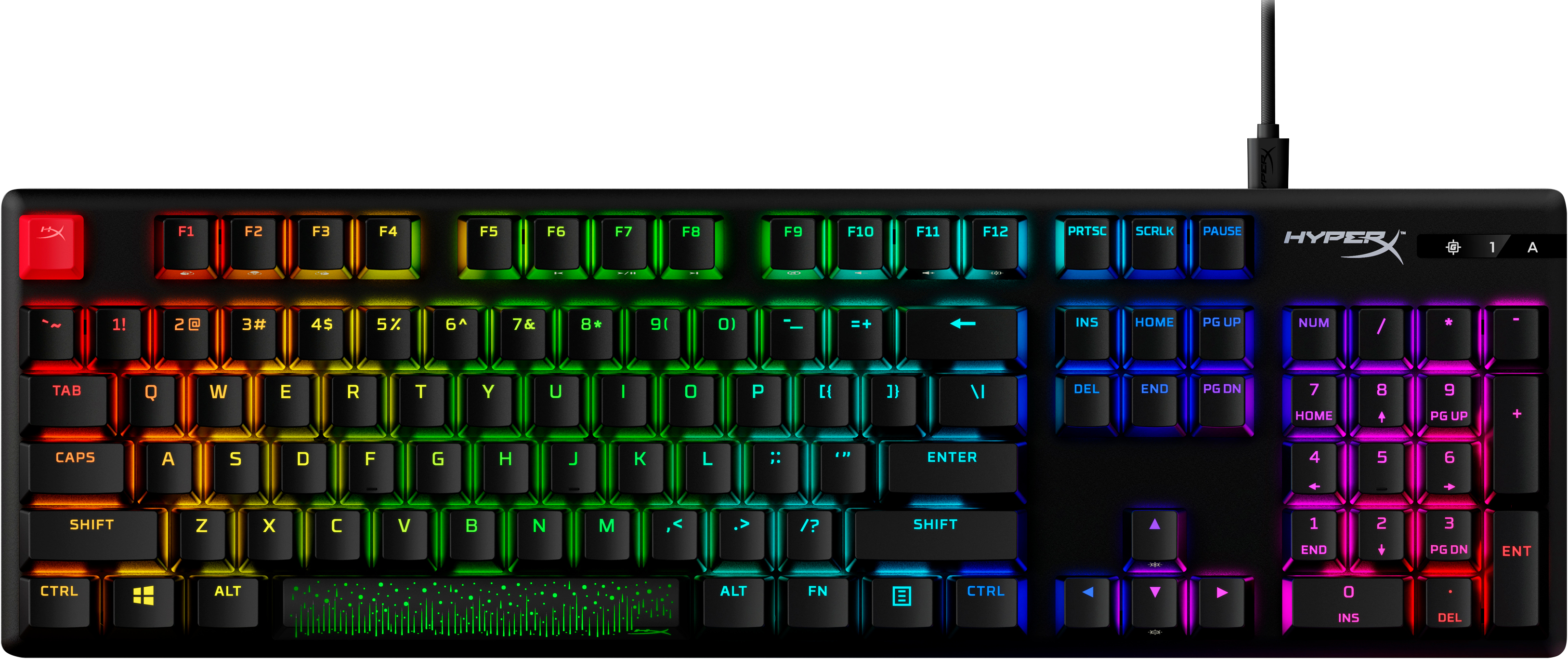 HyperX Alloy Origins PBT HX Aqua Tastiera meccanica da gaming