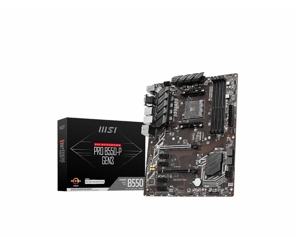 MSI PRO B550-P GEN3 moderkort AMD B550 Uttag AM4 ATX