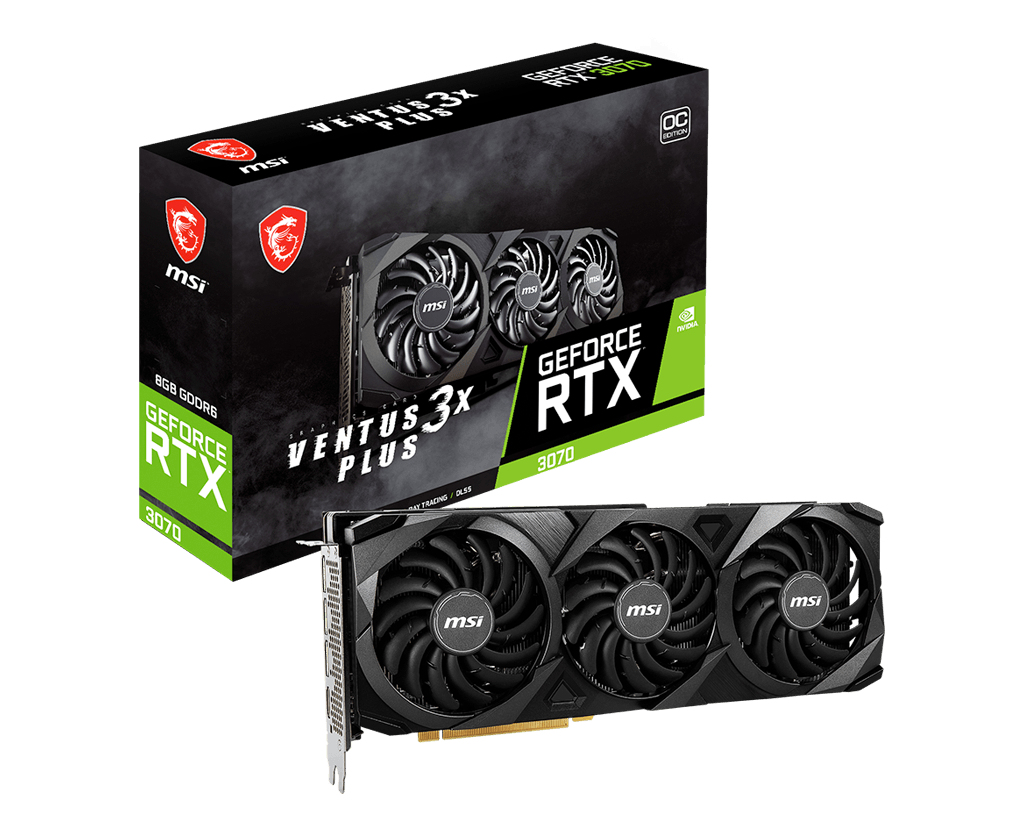 MSI VENTUS GeForce RTX 3070 3X PLUS 8G OC LHR NVIDIA 8 GB GDDR6