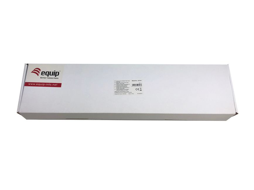 Equip 327316 16-Port Cat.5e Geschirmtes Patch Panel, Hellgrau
