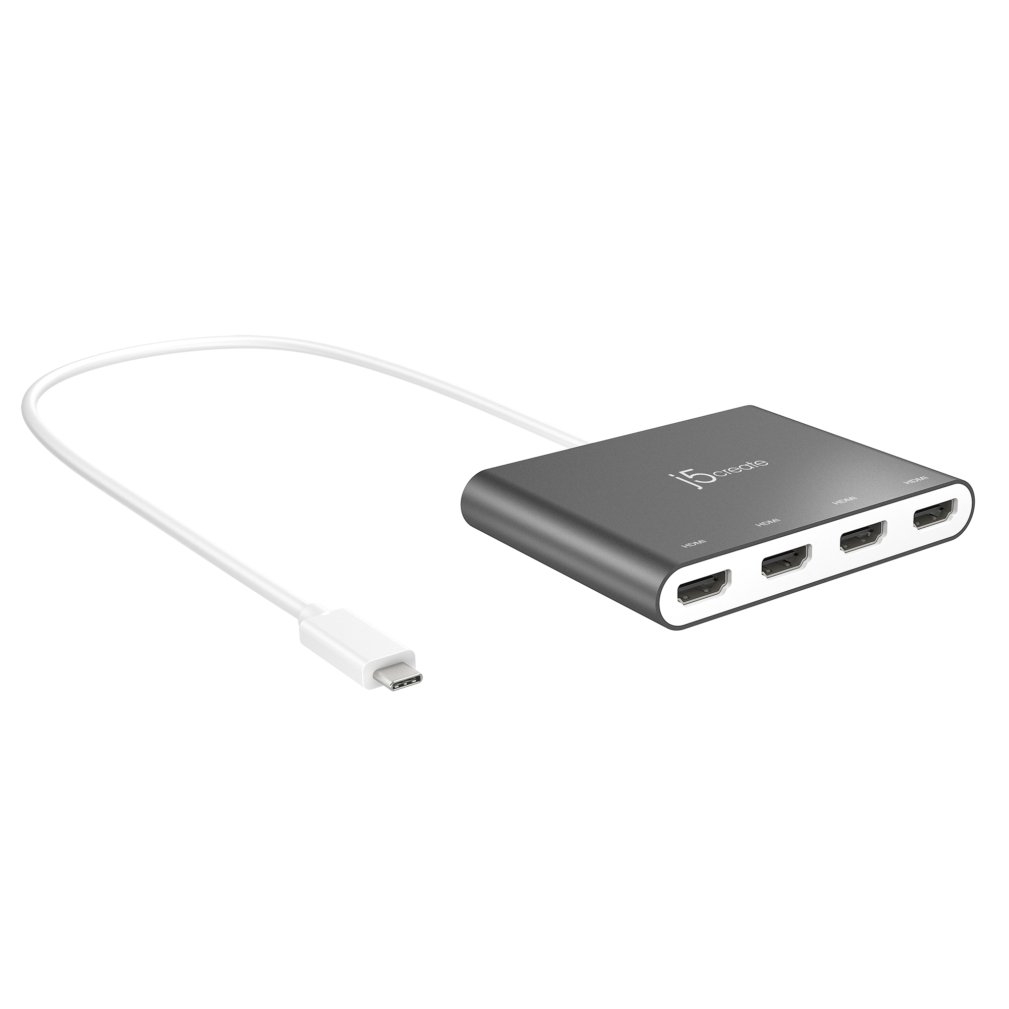 j5create JCA366-N USB-C™ till 4-portars HDMI™-adapter för flera skärmar