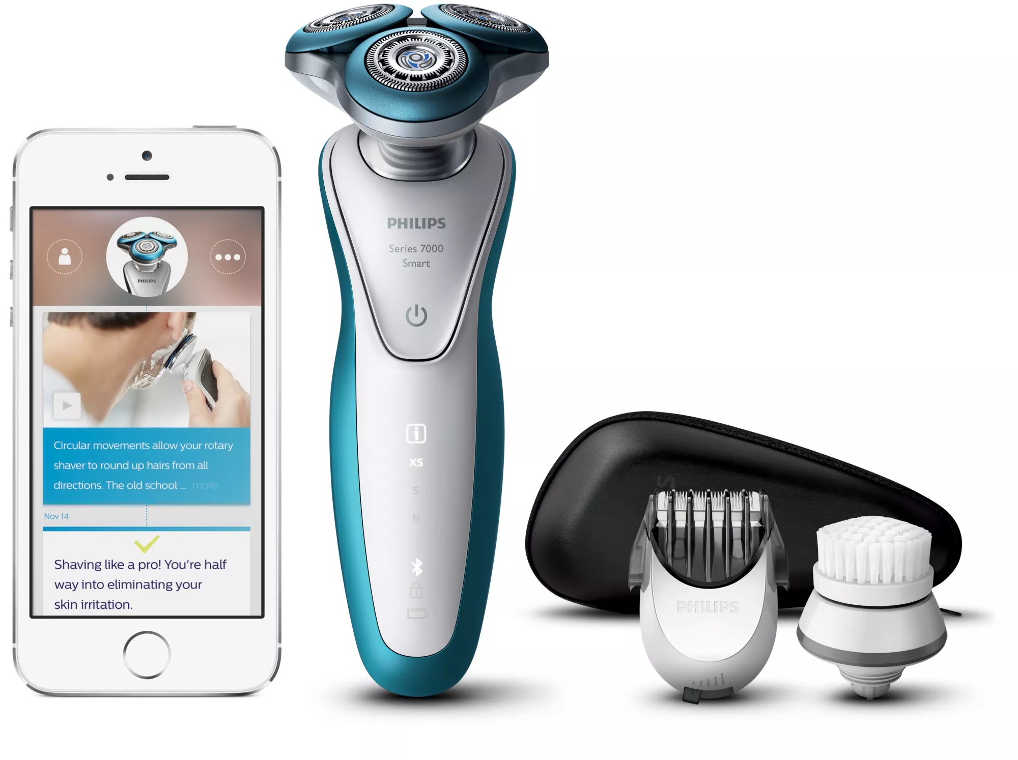 Philips SHAVER Series 7000 S7920/65R1 men's shaver Rotation shaver Trimmer Blue, White