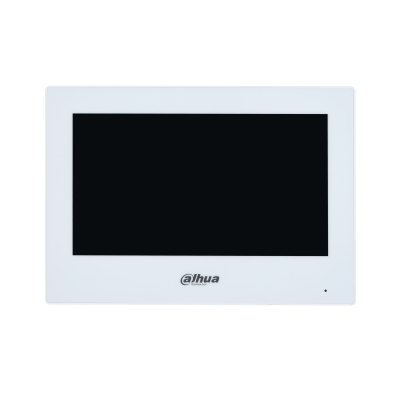 DHI-VTH2621GW-P DAHUA VTH2621GWP Monitor IP Touch de 7 Pulgadas/ Serie Lite/ Blanco/ Poe Estandar/ 61 ES de Alarmas/ Uso Interior/ Modo No Molestar/ H265/ Soporta Hasta 4 Frentes de Calle y 4 Monitores Adicionales/ DHI-VTH2621GW-P