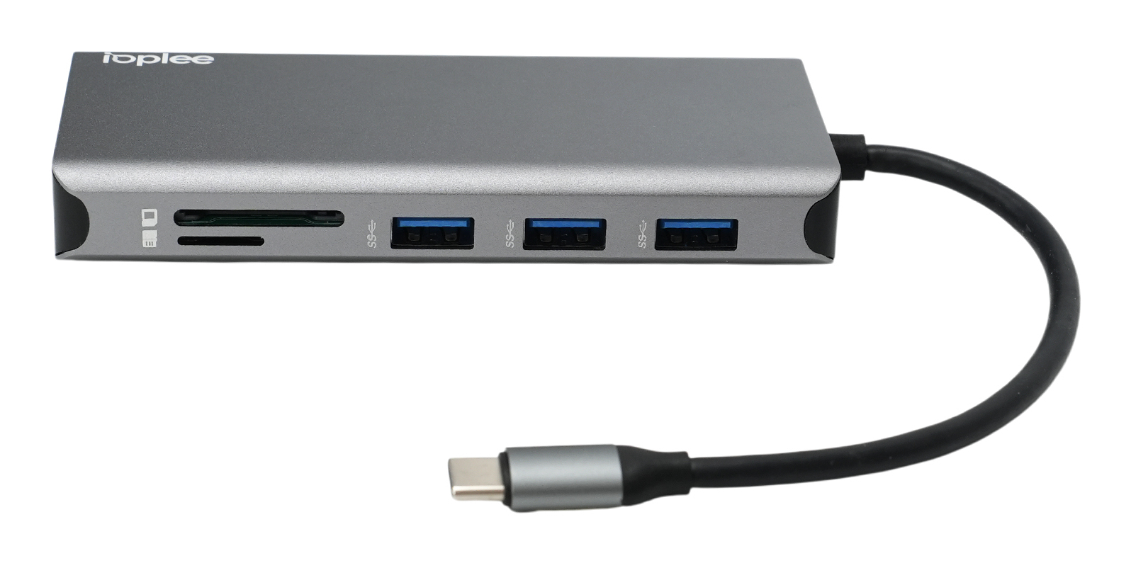 IOPLEE IOPEXTHE11IN1608 interface hub USB Type-C 5000 Mbit/s Grey – image 2