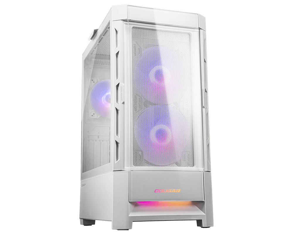 Gabinete Gamer COUGAR Duoface RGB - Media Torre - ATX/CEB/E-ATX/Micro ATX/Mini ITX - Panel Lateral - Blanco - 385ZD10.0003