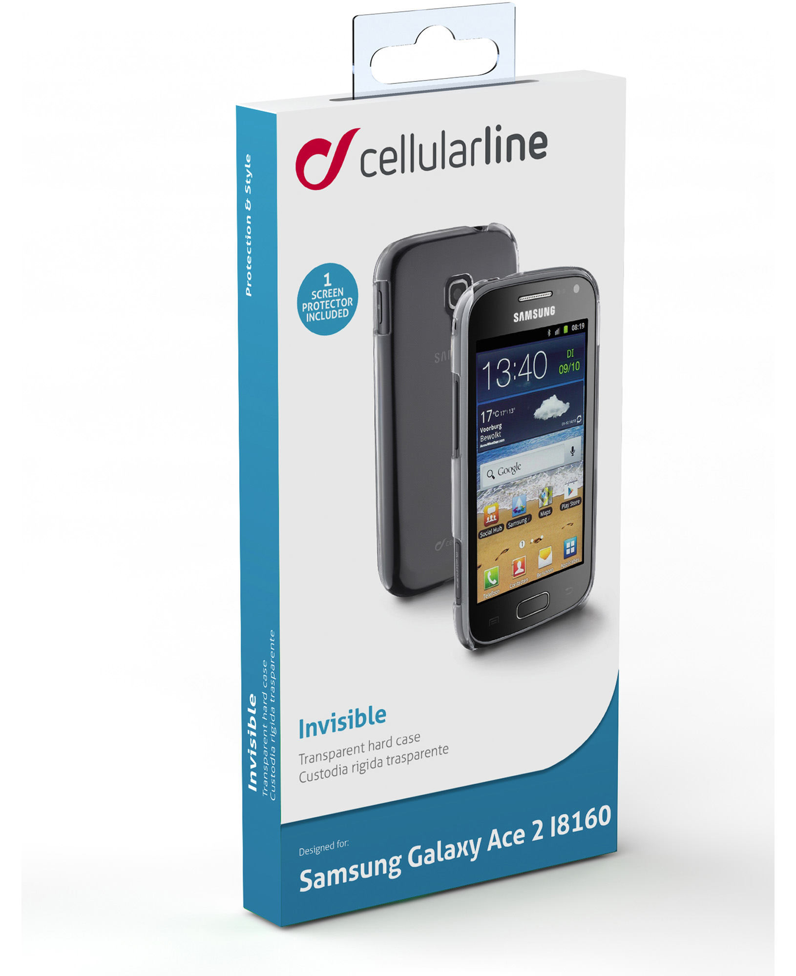 Cellularline Invisible Galaxy Ace 2- Transparent – image 2