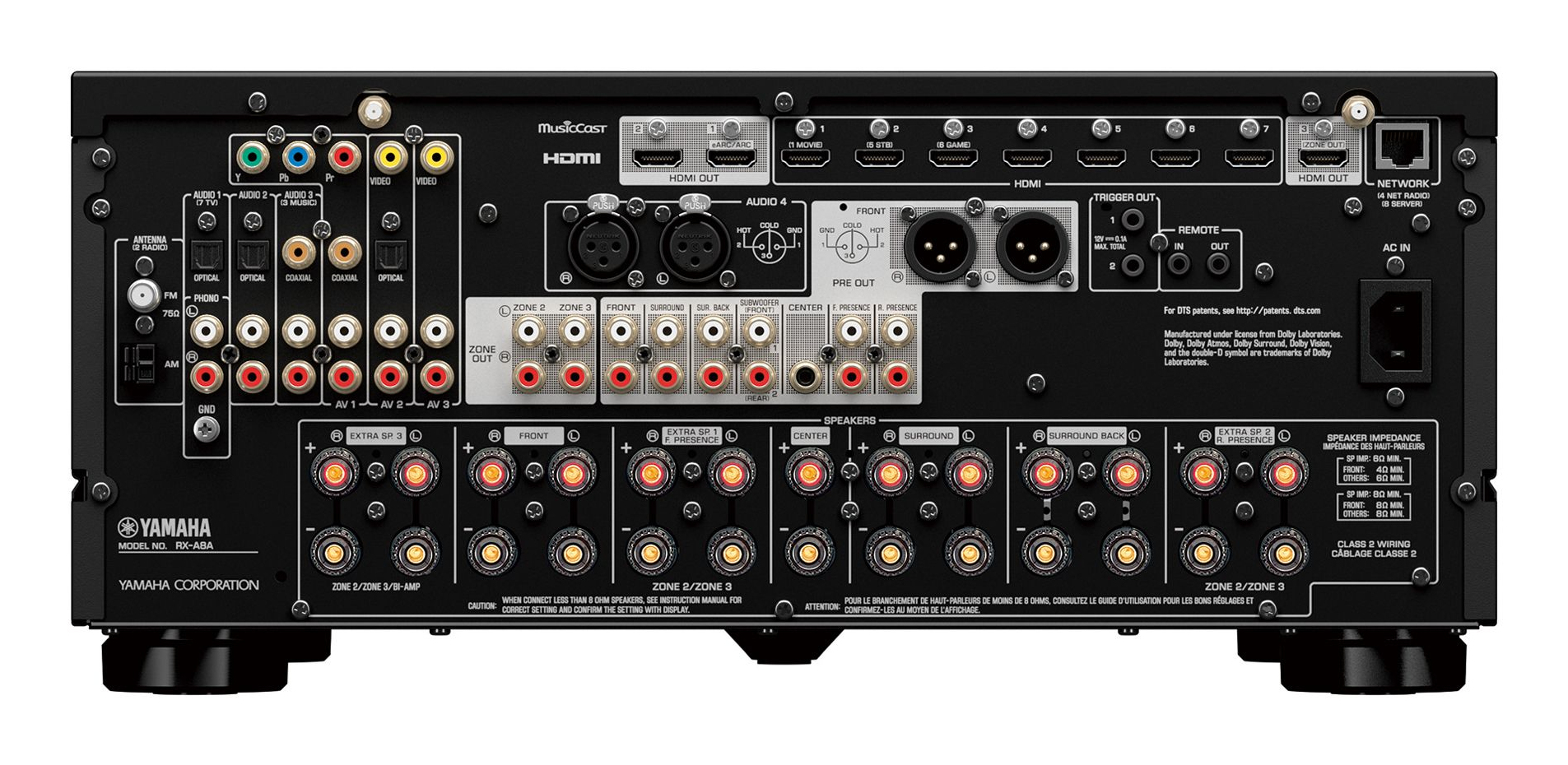 Yamaha RX-A8A 150 W 11.2 channels Surround 3D Black – image 3
