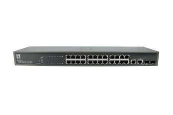 LevelOne 24 FE + 2 GE Combo SFP Web Smart Switch – image 2