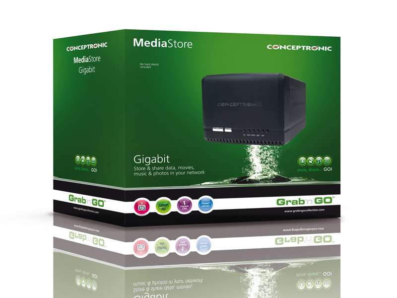 Conceptronic 2 Bay Media NAS Hard Disk – image 4