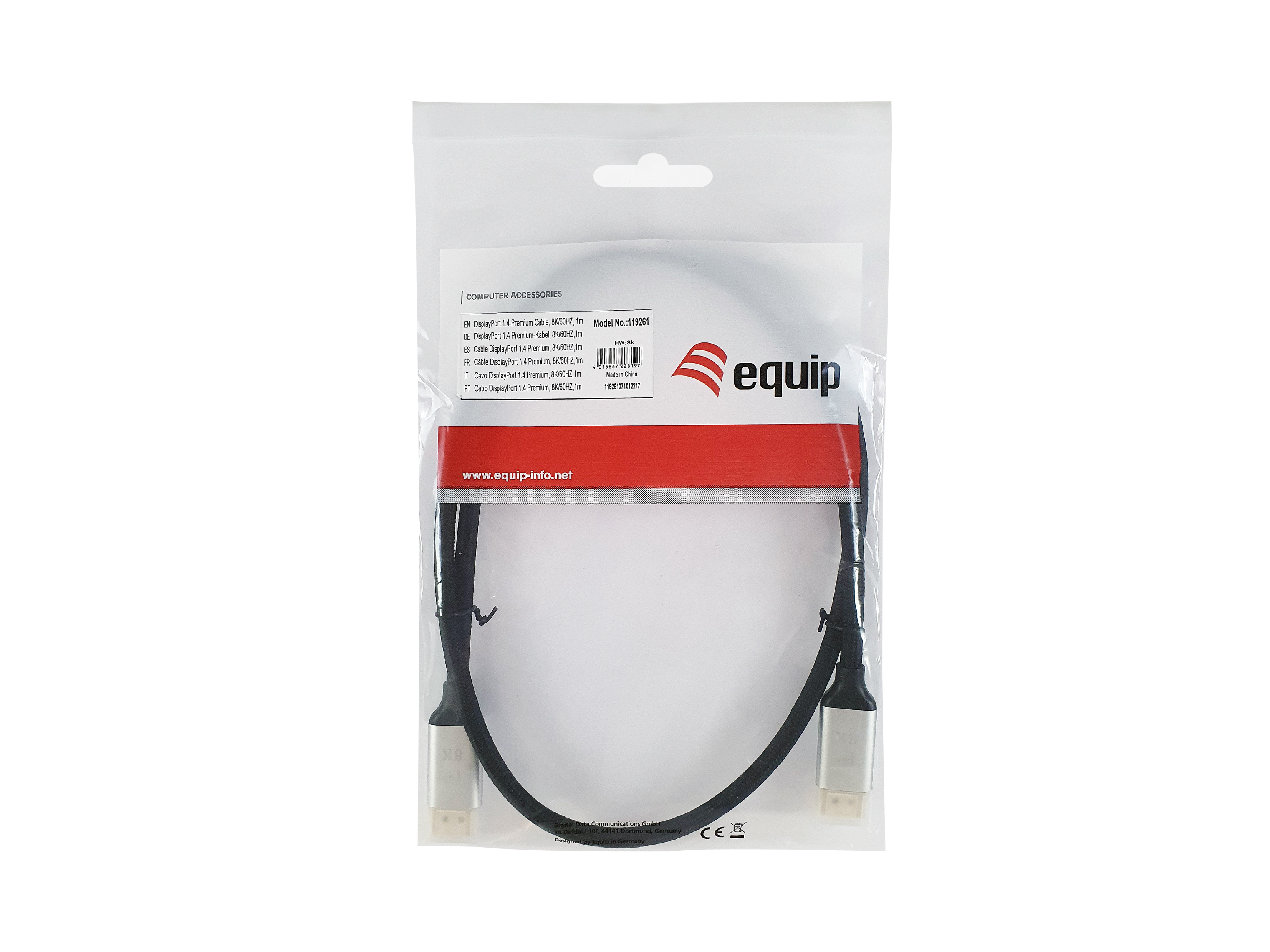 DisplayPort 1.4 Premium Cable, 8K/60Hz, 3m