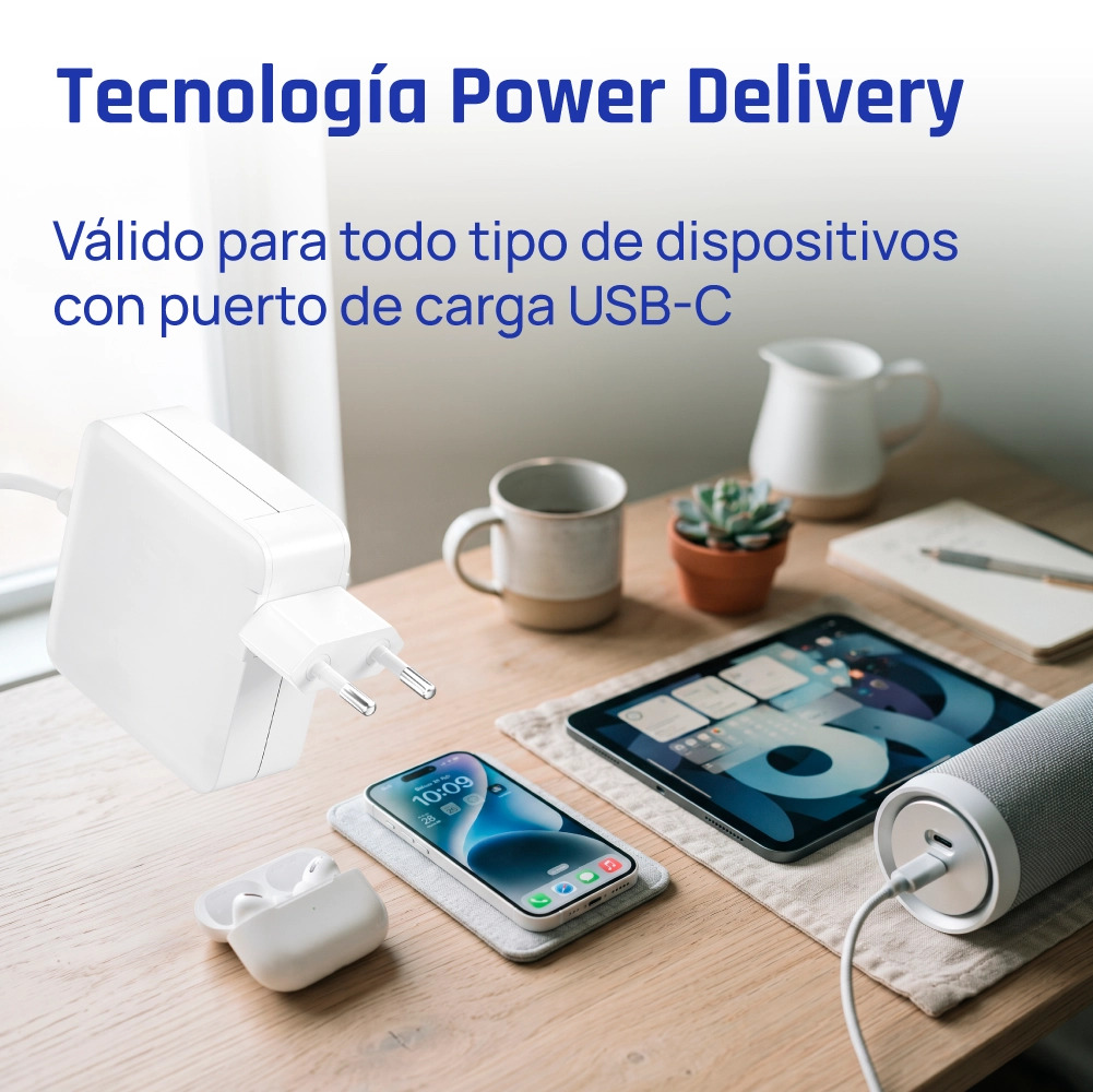 iggual IGG320990 mobile device charger Laptop White AC Fast charging Indoor – image 3