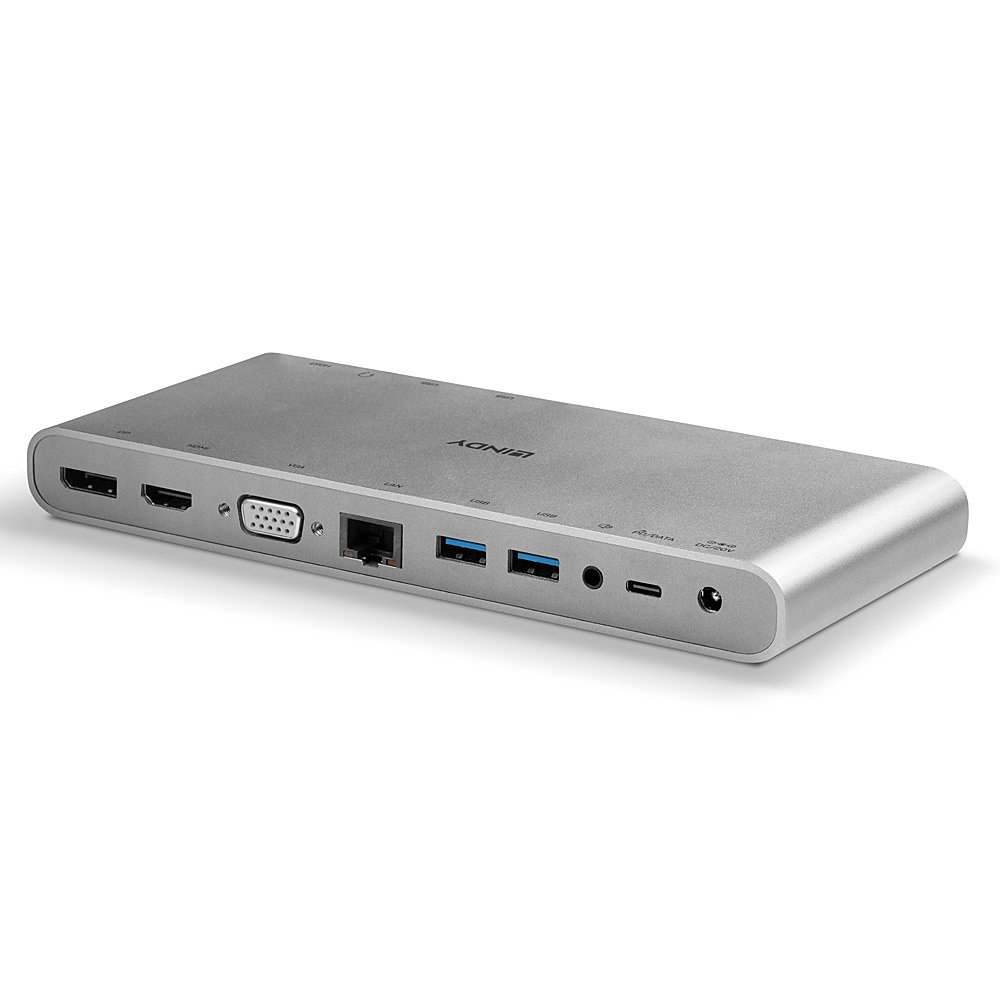 Lindy 43226 laptop dock/port replicator Wired USB 3.2 Gen 1 (3.1 Gen 1) Type-C Silver – image 2