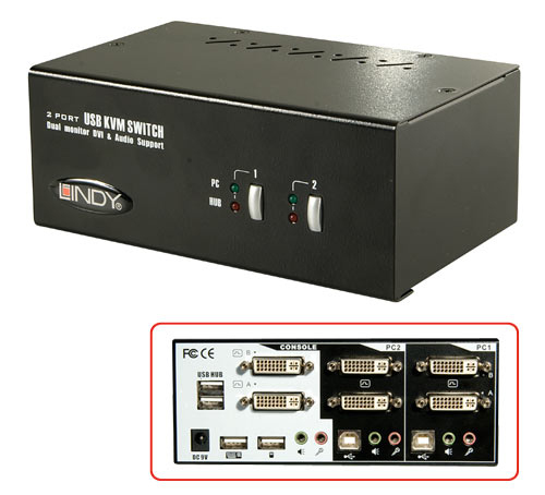 Lindy 39324 KVM switch Black