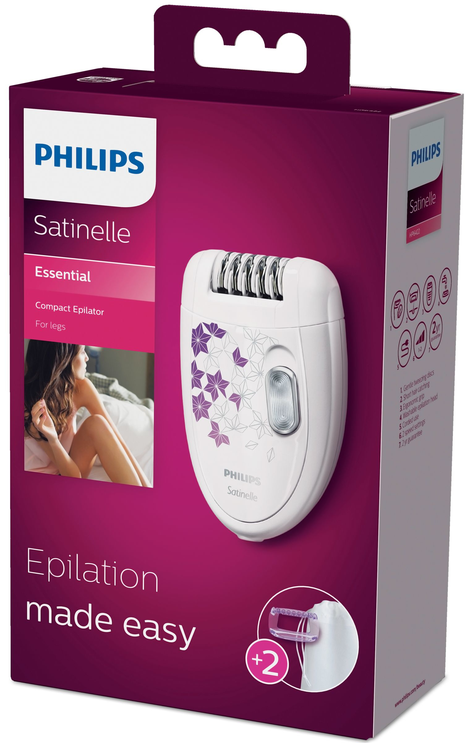 Philips Satinelle Essential Compact epilator HP6422/02 – image 3