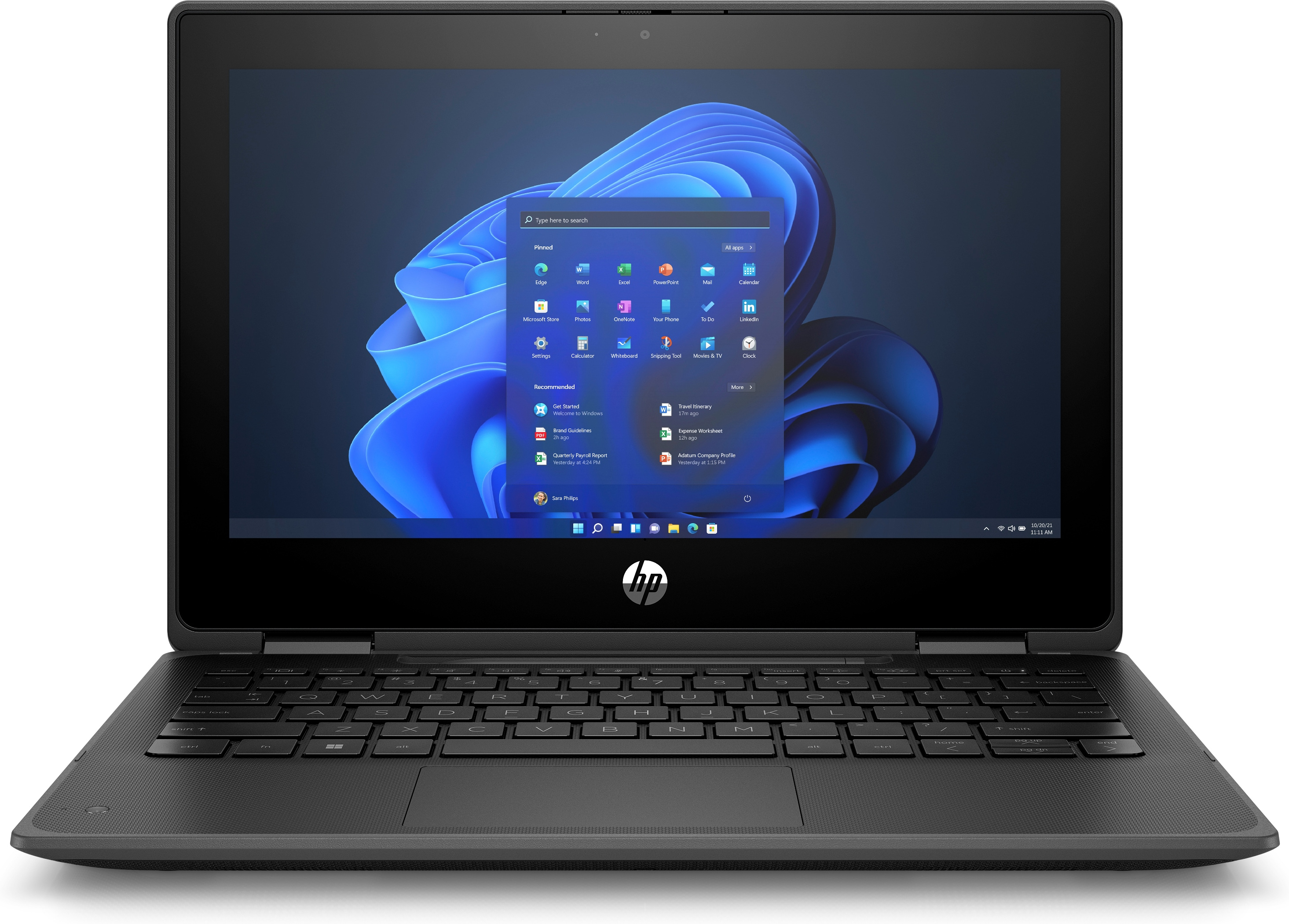 HP ProBook x360 Fortis 11 inch G9 Hybrid (2-i-1) 29,5 cm (11.6') Pekskärm HD Intel® Celeron® N4500 4 GB DDR4-SDRAM 64 GB eMMC Wi-Fi 6 (802.11ax) Windows 11 SE Education Svart