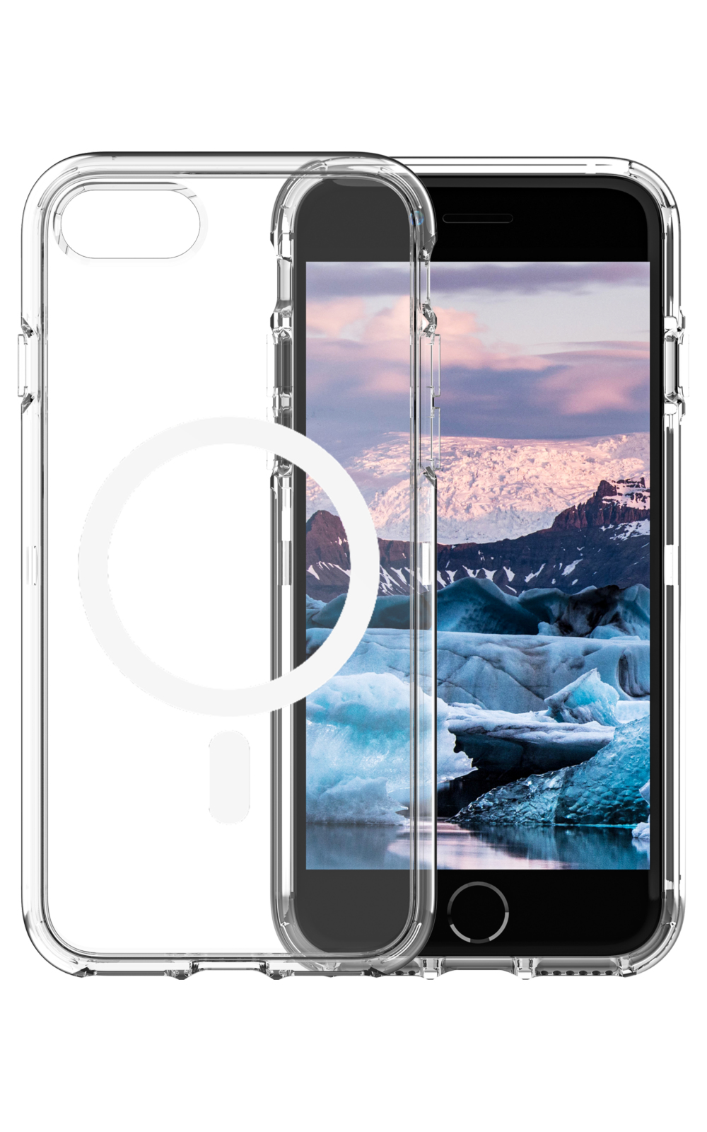 dbramante1928 Iceland Pro - Back cover for mobile phone - MagSafe compatibility - plastic - ice-clear - for Apple iPhone 8, SE (2nd generation), SE (3rd generation)