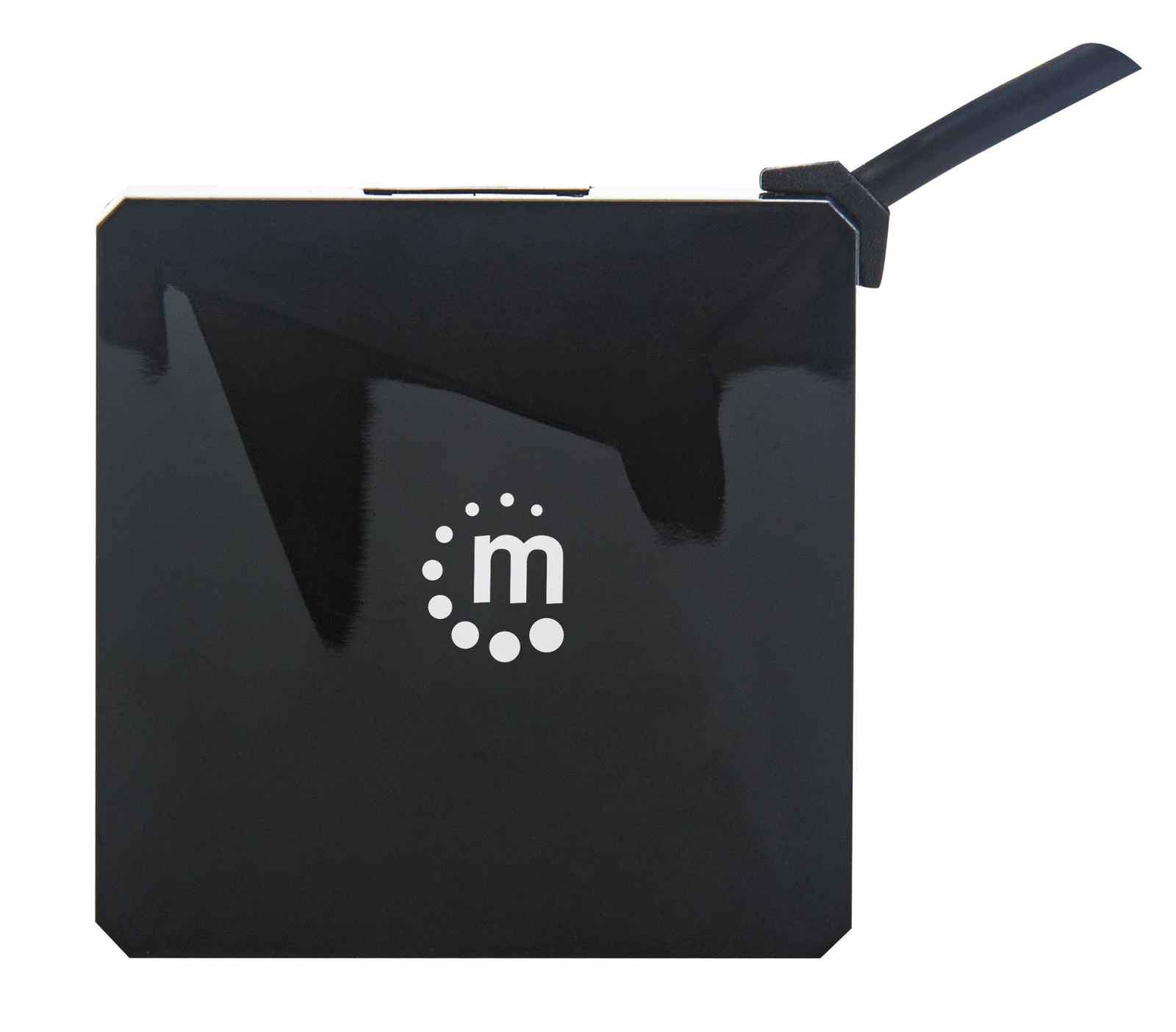 Manhattan USB-A 4-Port Hub, 4x USB-A Ports, Black, 480 Mbps (USB 2.0), Bus Power, Built in cable (60cm), Hi-Speed USB, Three Year Warranty, Equivalent to ST4200 – image 3