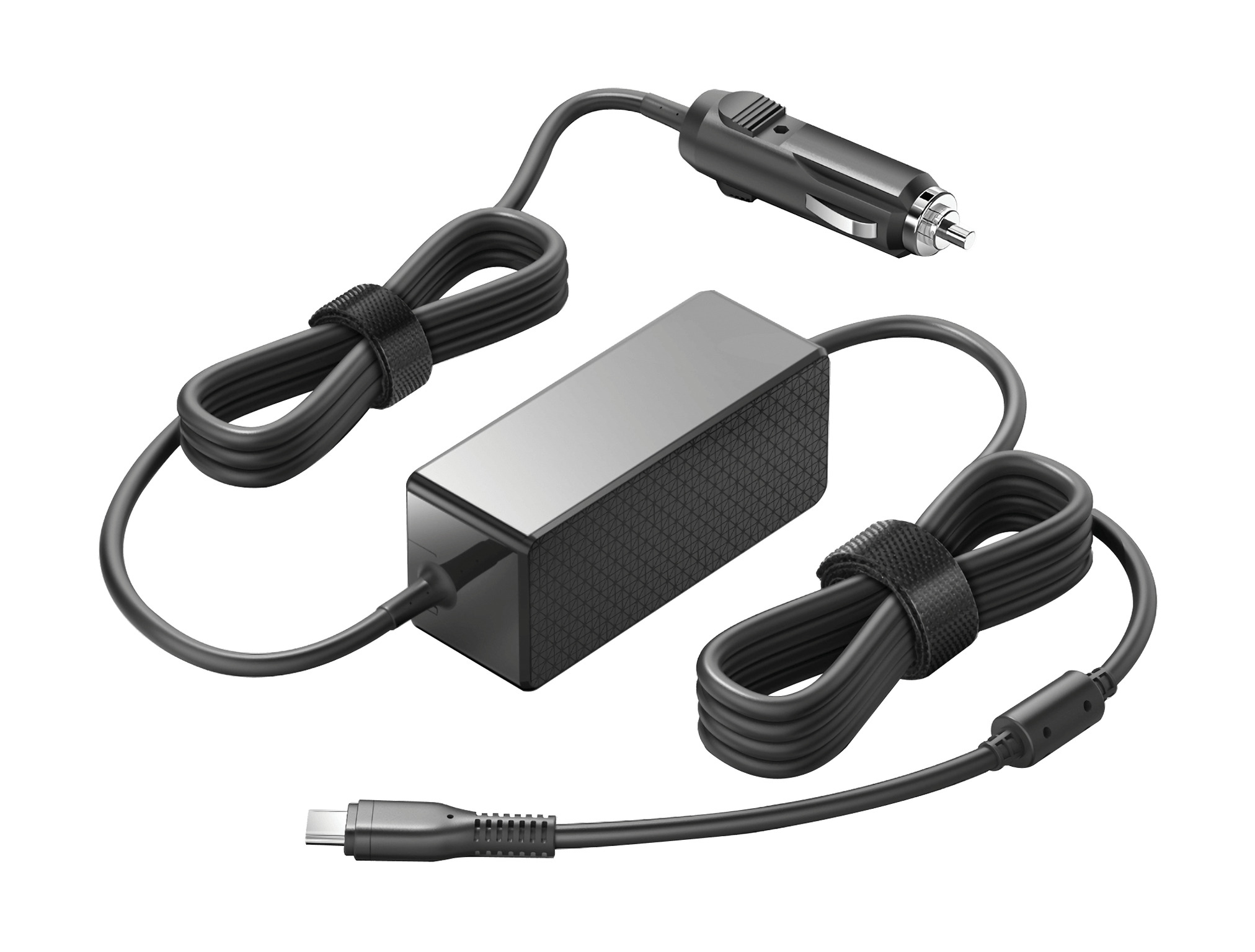صورة شاحن سيارة Sandberg 135-77 USB-C PD100W، كابل 2.5 متر، أسود