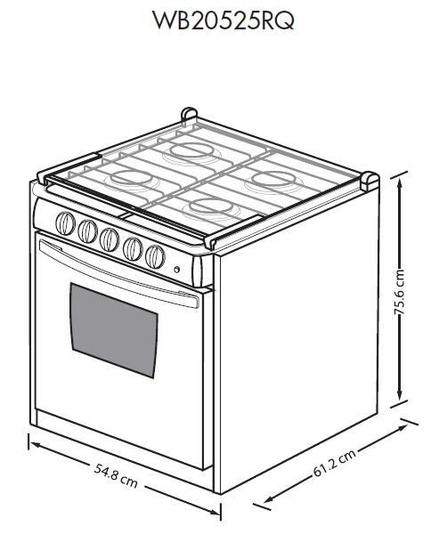 Whirlpool WB20525RQ cooker Built-in cooker Natural gas Gas White – image 2