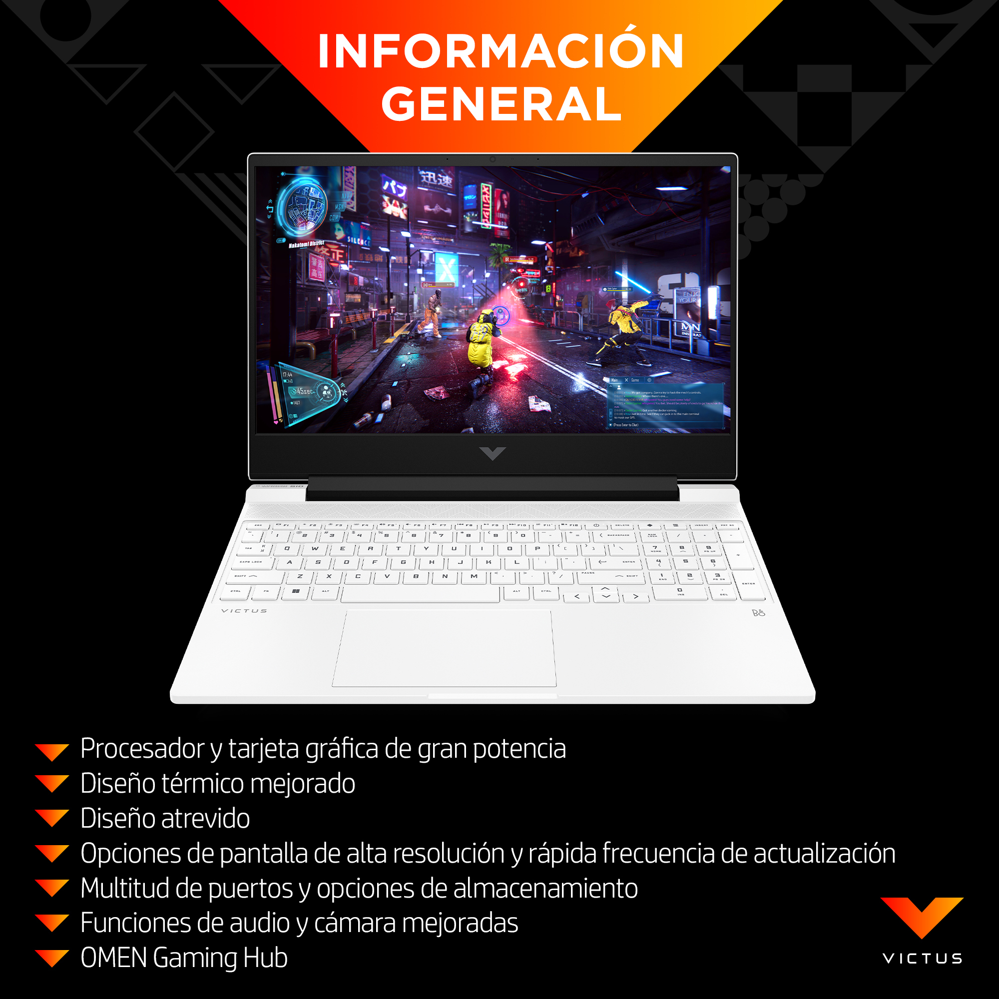 HP - Portátil Gaming HP VICTUS 15-fa0056ns, i7, 16GB, 512GB SSD, Nvidia GeForce RTX 3050 4GB, 15,6', Sin SO. - imagen 9