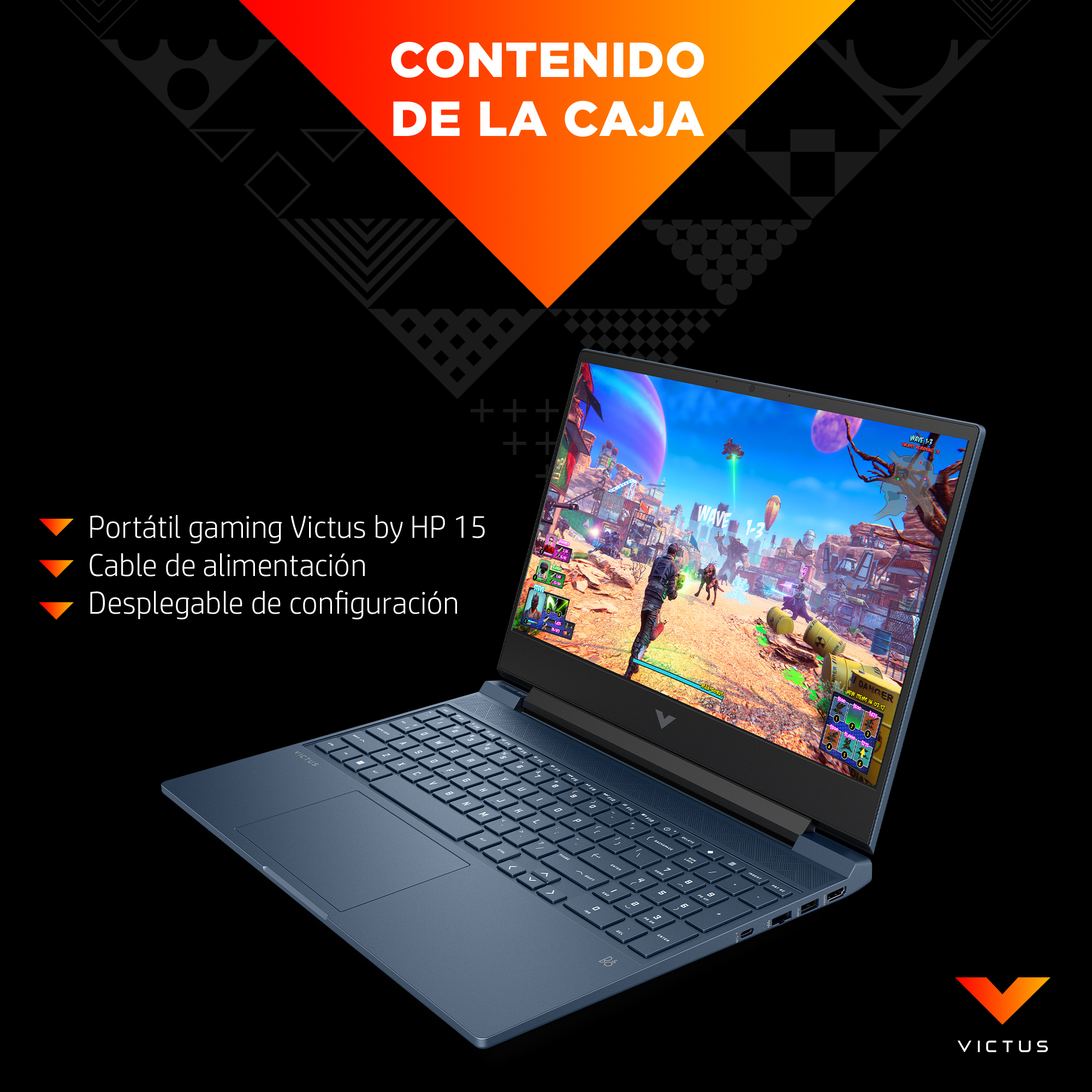 HP - Portátil Gaming HP VICTUS 15-fa0056ns, i7, 16GB, 512GB SSD, Nvidia GeForce RTX 3050 4GB, 15,6', Sin SO. - imagen 6