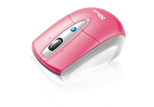 Trust Retractable Laser Mini Mouse for Mac - Pink – image 1