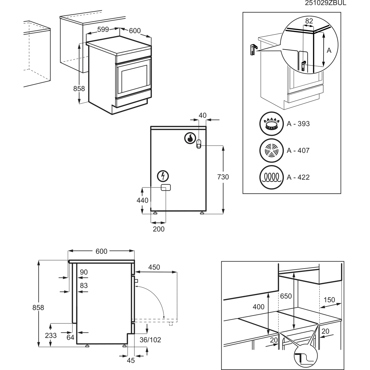 Electrolux LKK620010X Freestanding cooker Electric Gas Stainless steel – image 5