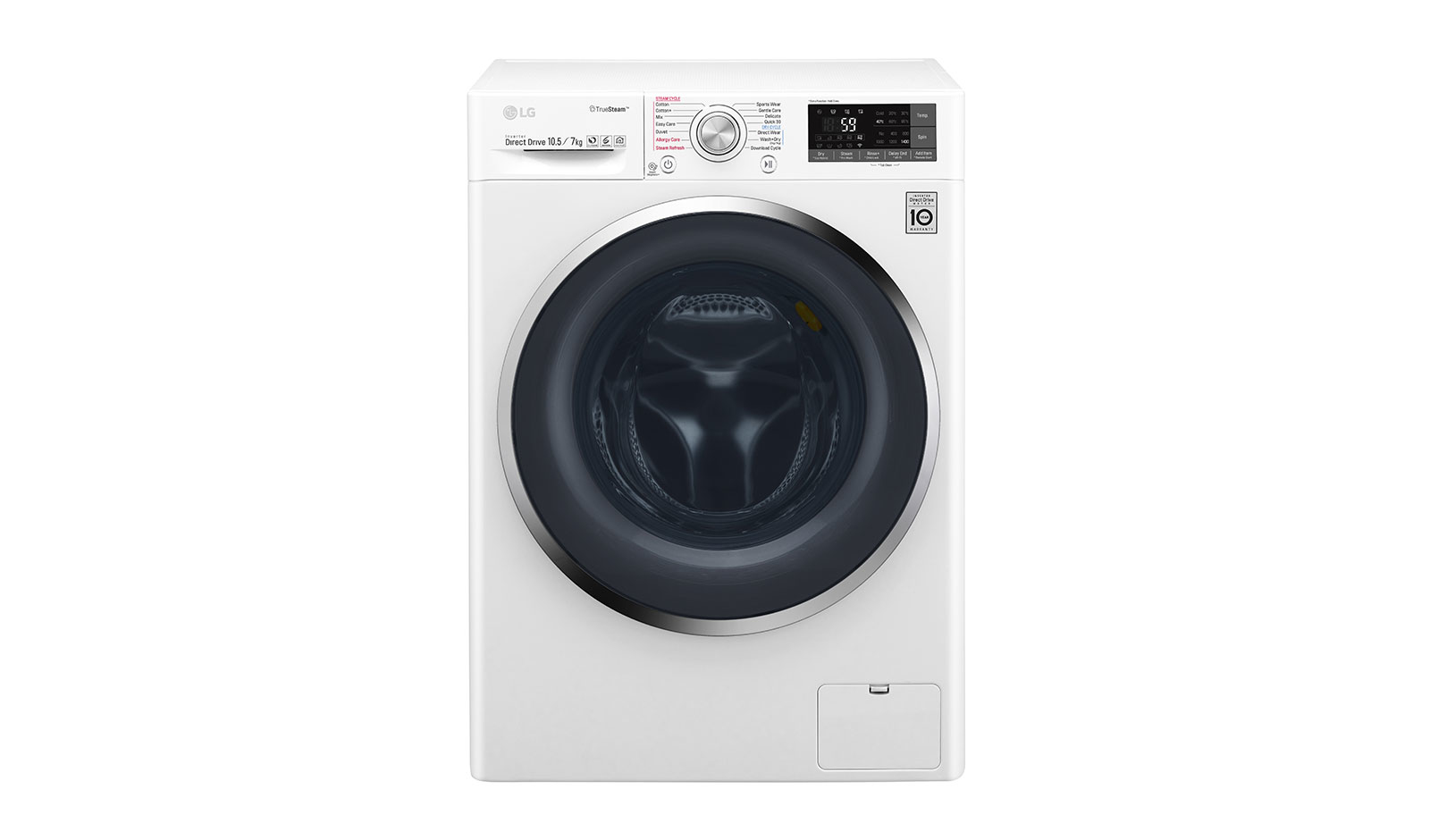 LG F4J8JH2W washer dryer Front-load Freestanding White A