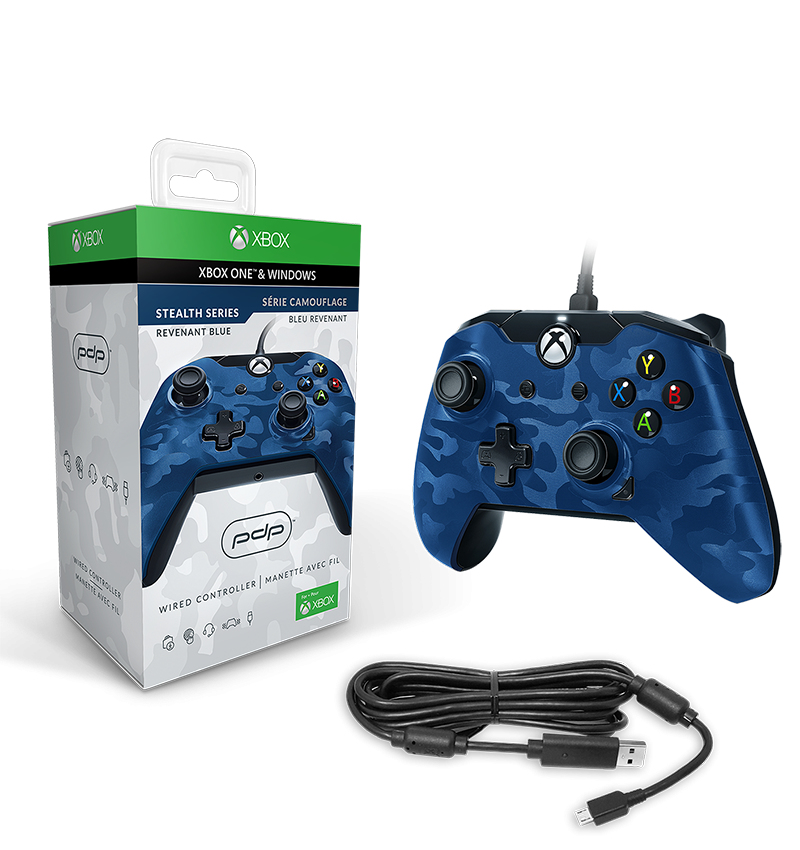 PDP 048-082-EU-CM02 Gaming Controller Blue, Camouflage USB Gamepad Analogue / Digital PC, Xbox One, Xbox One S, Xbox One X – image 3