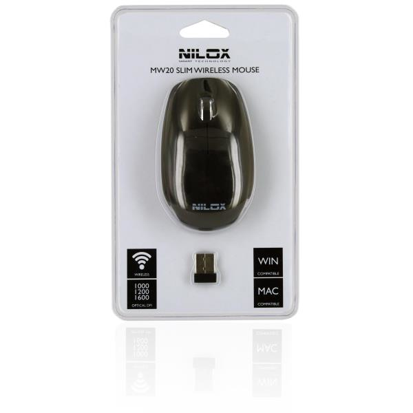 Nilox MW20 mouse Travel Ambidextrous RF Wireless Optical 1600 DPI – image 2