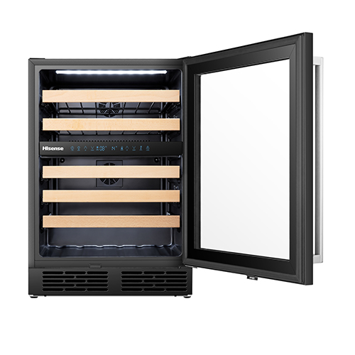 Hisense RW17W4NWLG0 Compressor wine cooler Freestanding Black 46 bottle(s) – image 3