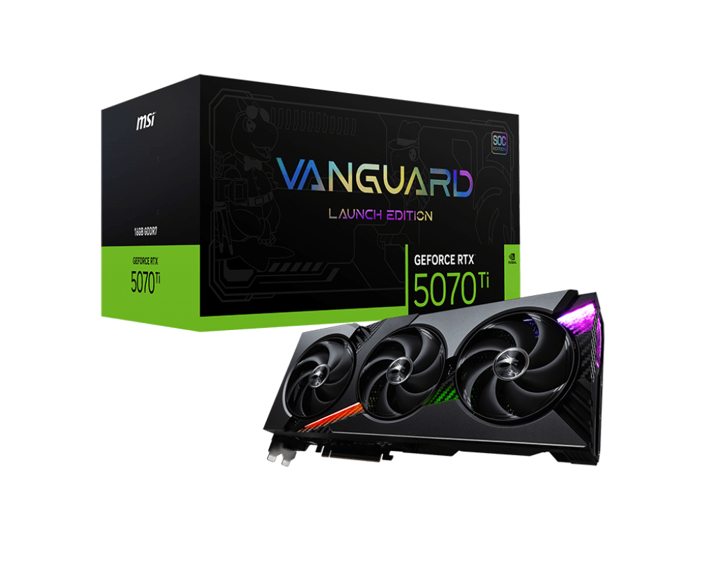 MSI GEFORCE RTX 5070 TI 16G VANGUARD SOC LAUNCH EDITION