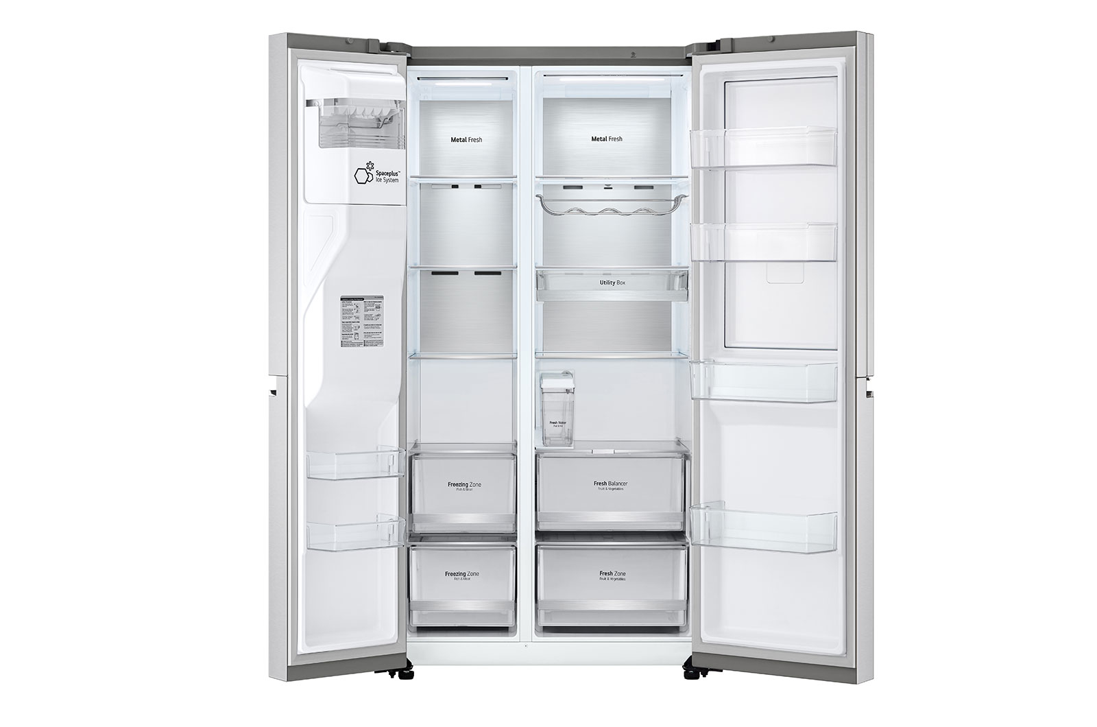 LG GSJV91BSAE side-by-side refrigerator Freestanding – image 3