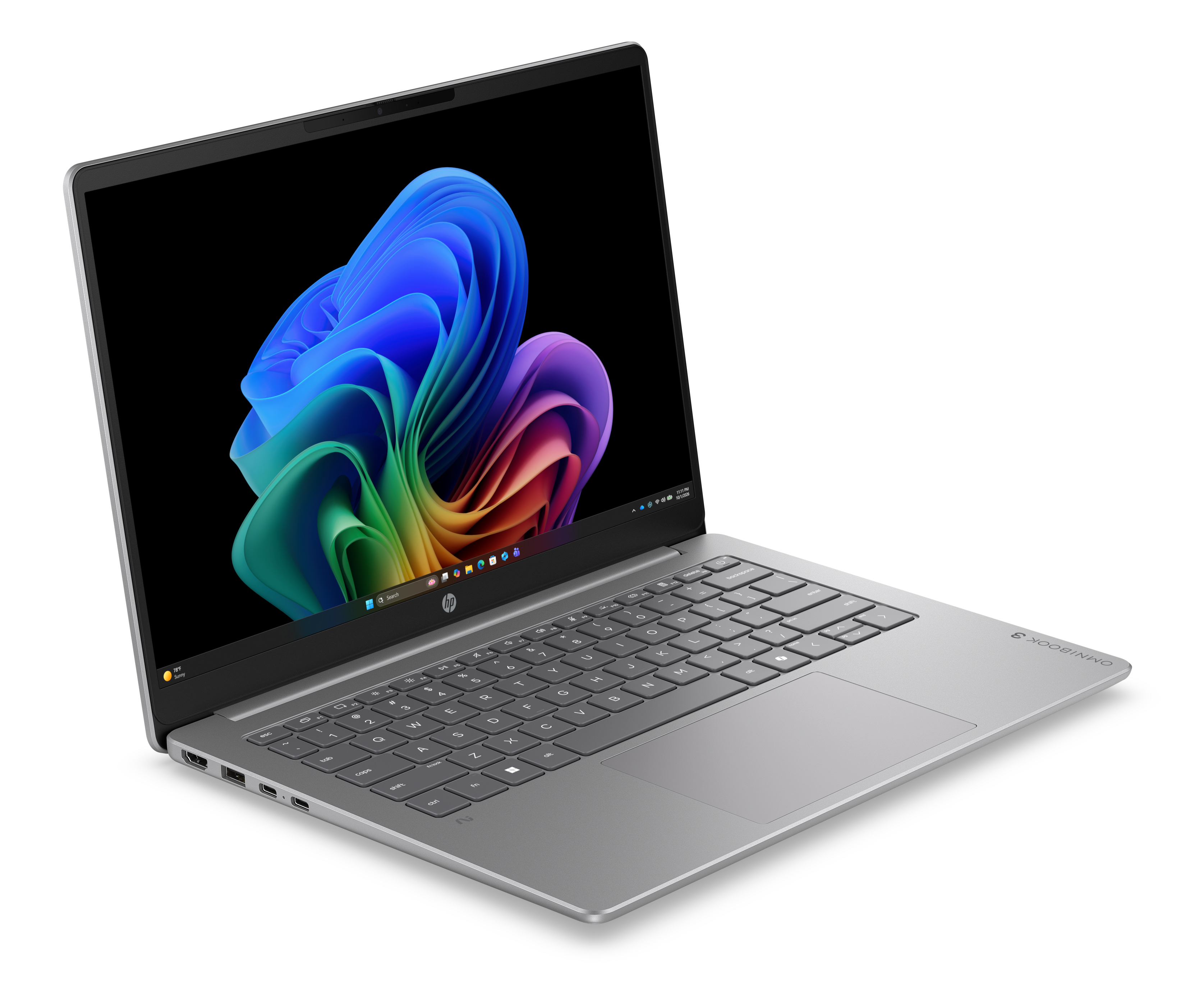HP OMNIBOOK 3 NGAI 14-HZ0007NAX Copilot+ PC Snapdragon X1-26-100 Laptop 35.6 cm (14″) 2K 8 GB LPDDR5x-SDRAM 512 GB SSD Wi-Fi 6E (802.11ax) Windows 11 Home Silver image 21