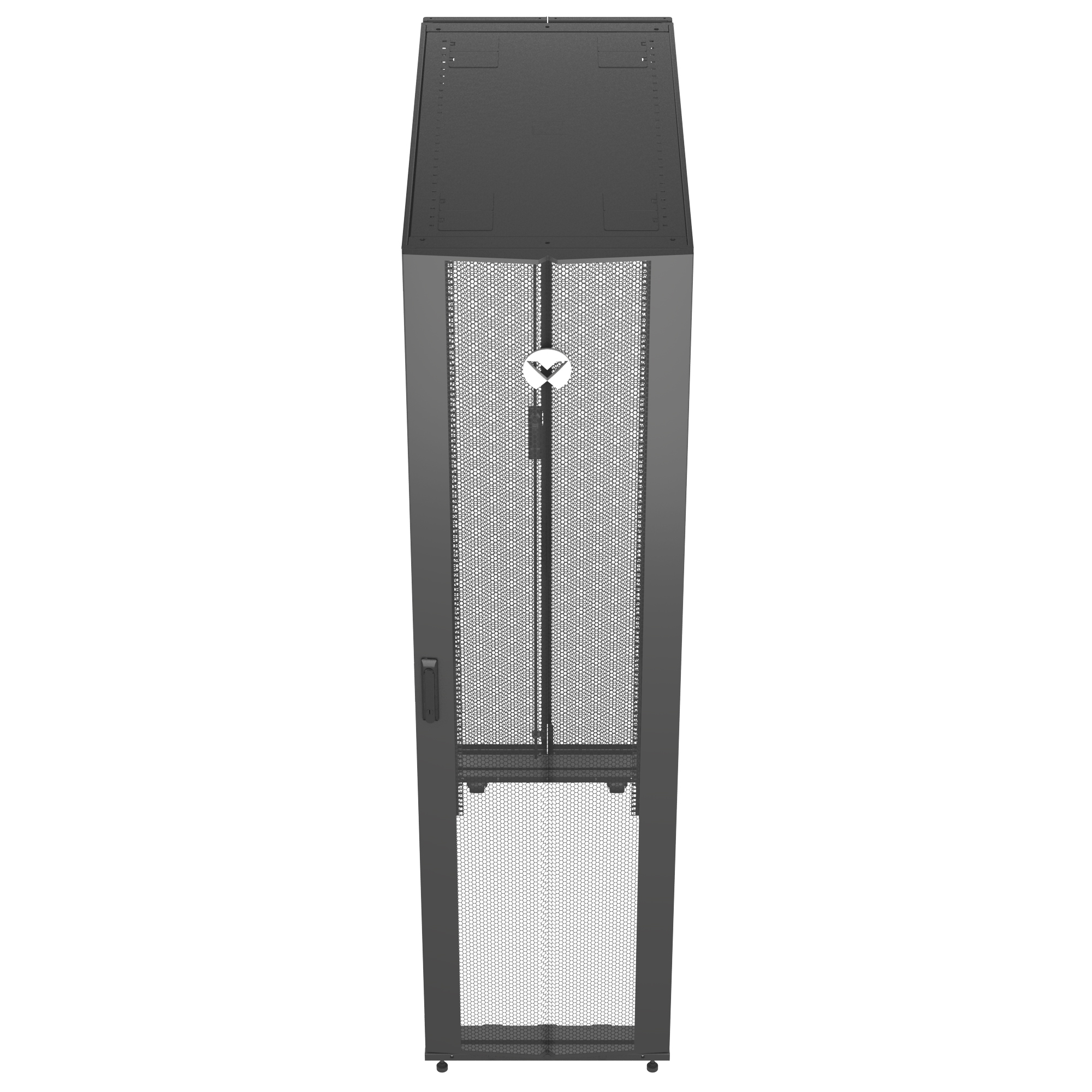 Vertiv VR3307 rack cabinet 48U Freestanding rack Black, Transparent – image 3