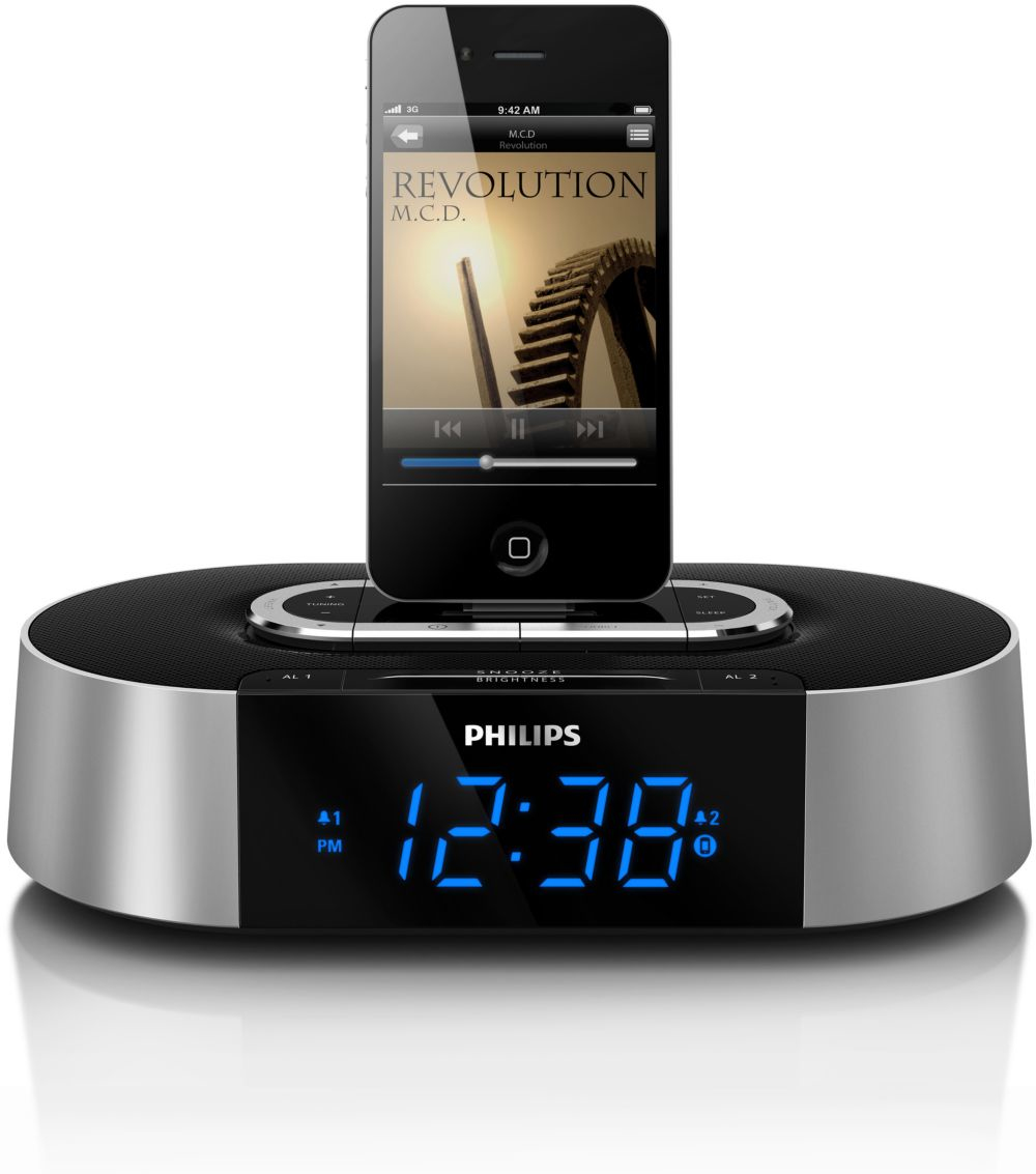 Philips AJ7030D/37 radio Clock Digital Black, Silver
