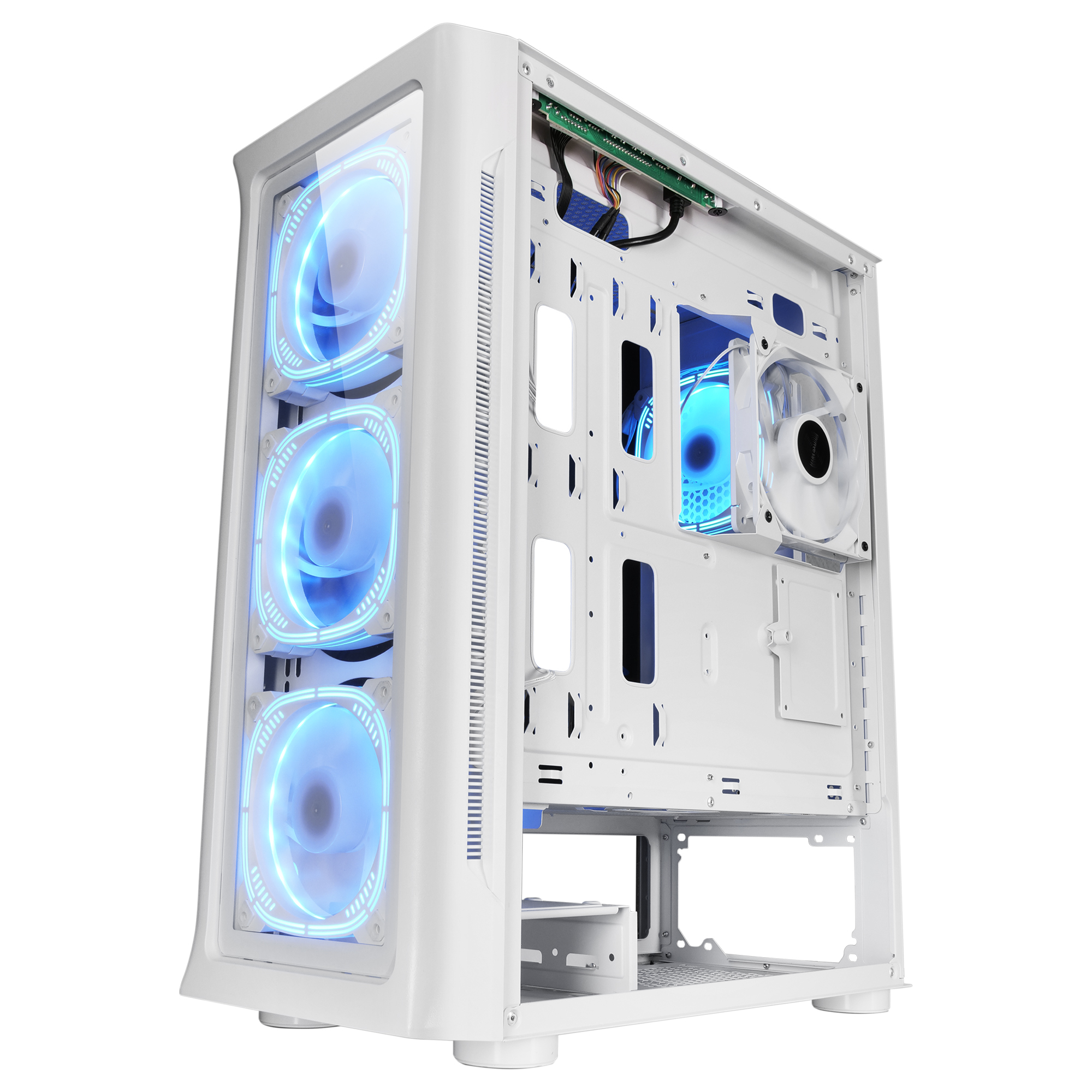 Mars Gaming MC-NEO White XXL E-ATX Gaming Tower Tempered Glass Side and Front Window 4x ARGB – image 3