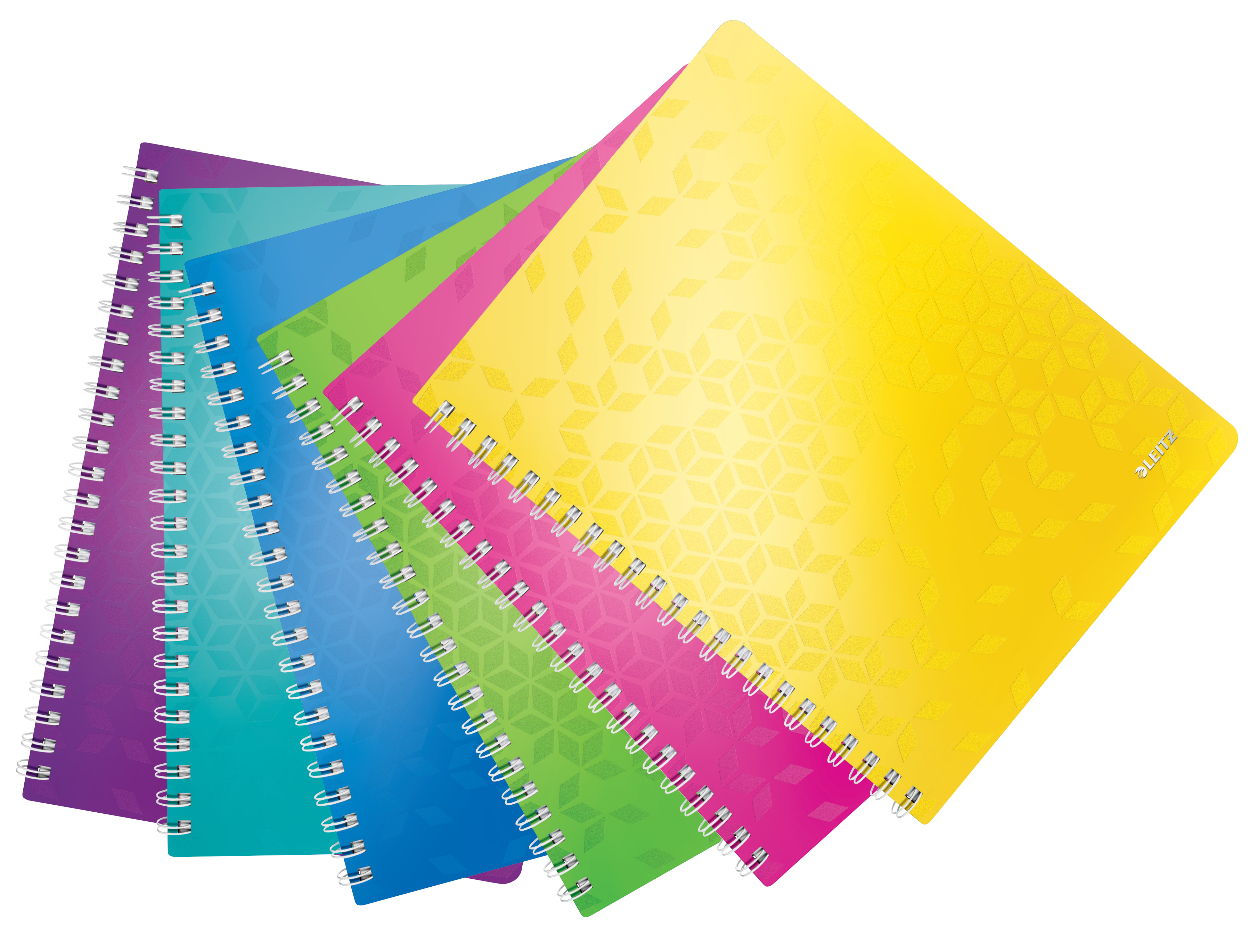 Leitz 46380099 A4 Kareli Kağıt Defter, 80 Yaprak, Karışık Renkler