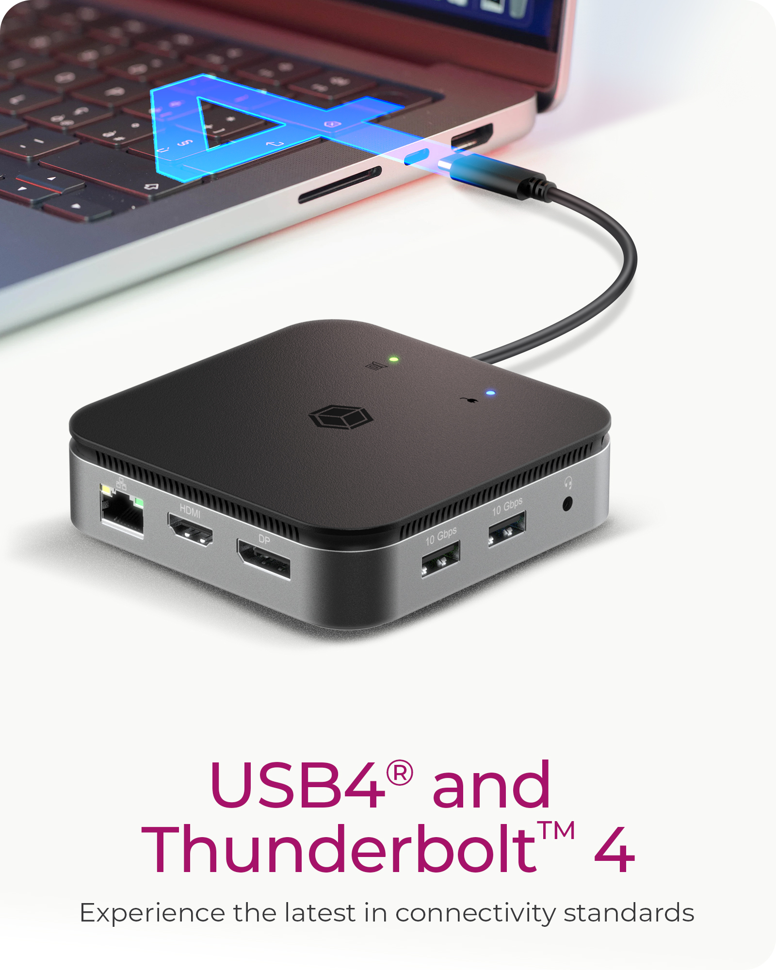 ICY BOX 7-in-1 USB4® DockingStation with dual video output – image 3