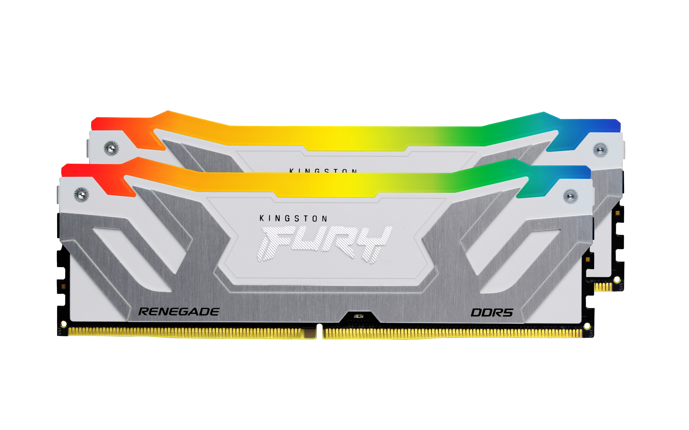 Memoria RAM Kingston FURY Renegade White RGB - DDR5 - 48GB (2x24GB) - 8400MHz - UDIMM - Para PC - KF584CU40RWAK2-48 Memoria RAM Kingston FURY Renegade White RGB - DDR5 - 48GB (2x24GB) - 8400MHz - UDIMM - Para PC - KF584CU40RWAK2-48