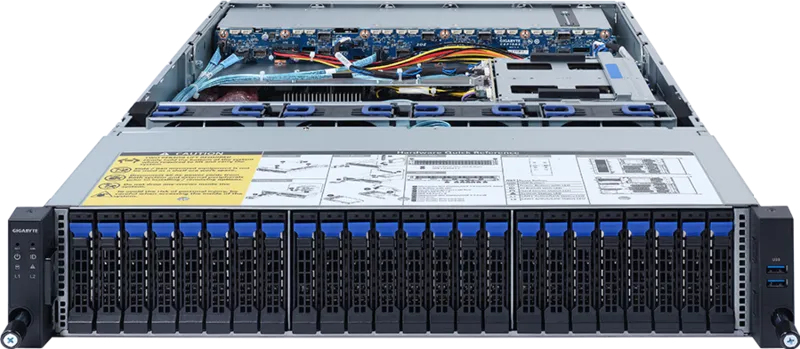 GIGABYTE R262-ZA0 Rack (2U) Black, Steel – image 2