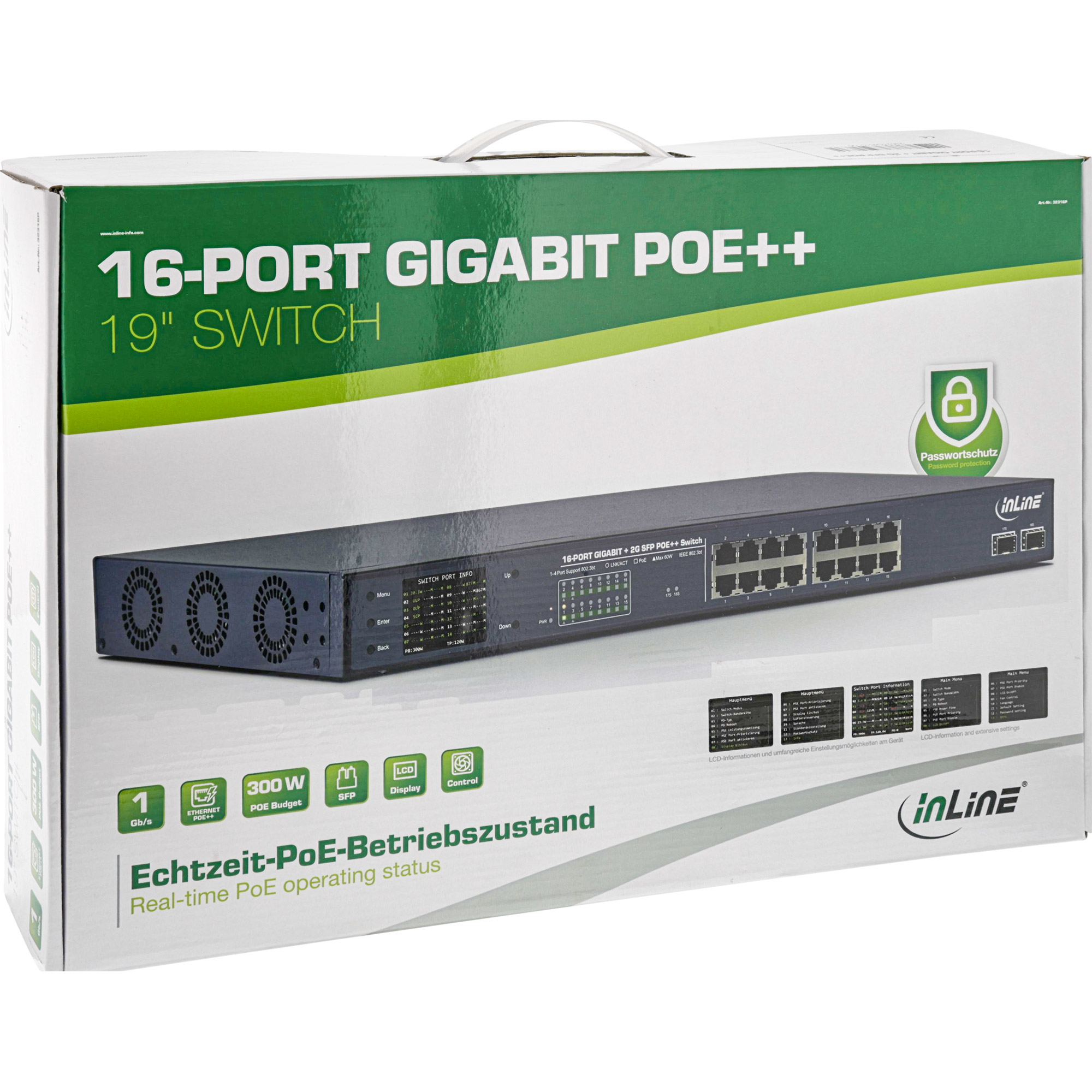 InLine PoE+ Gigabit Network Switch 24 port – image 5